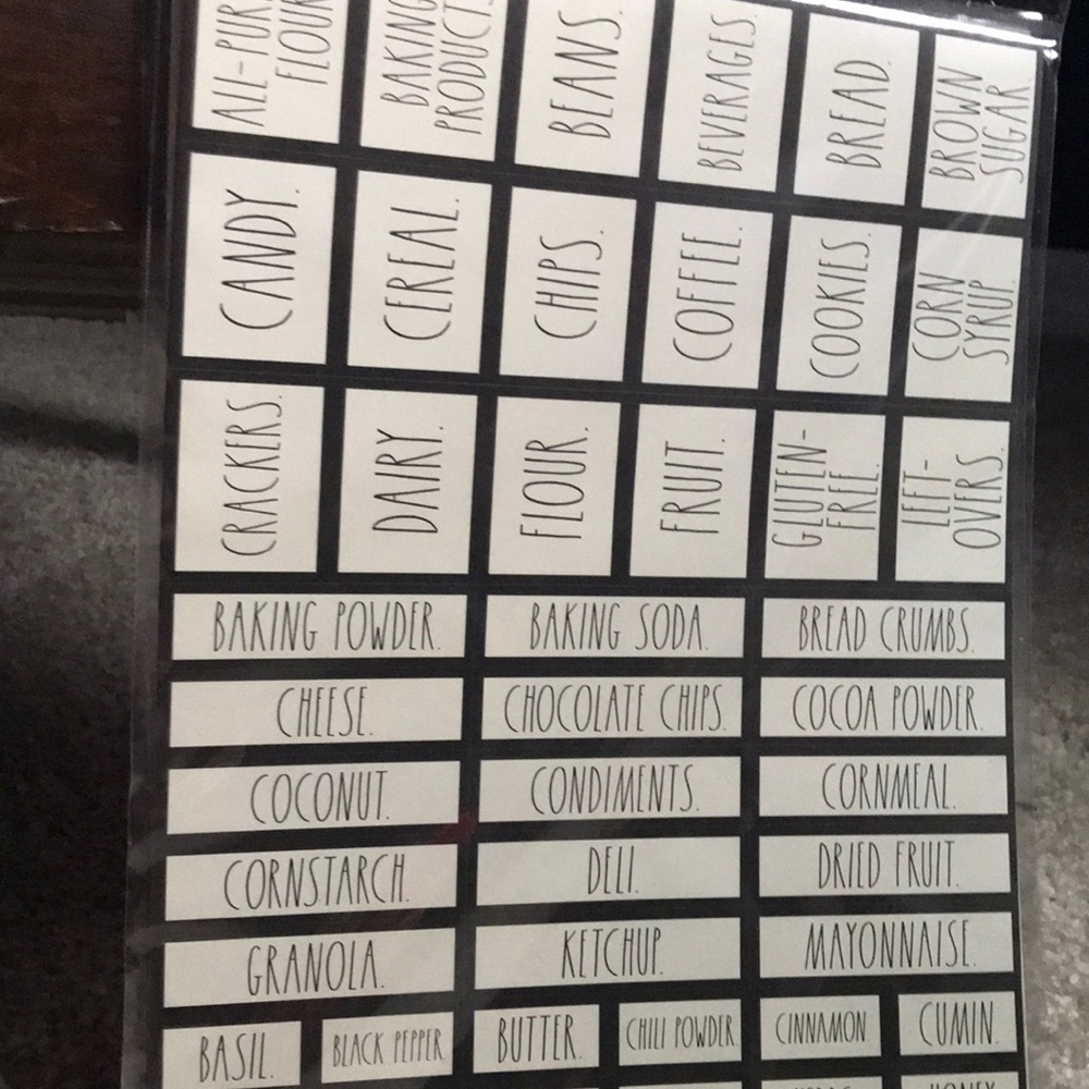 Rae Dunn 180 Organizing Labels Stickers - Picture 4 of 7